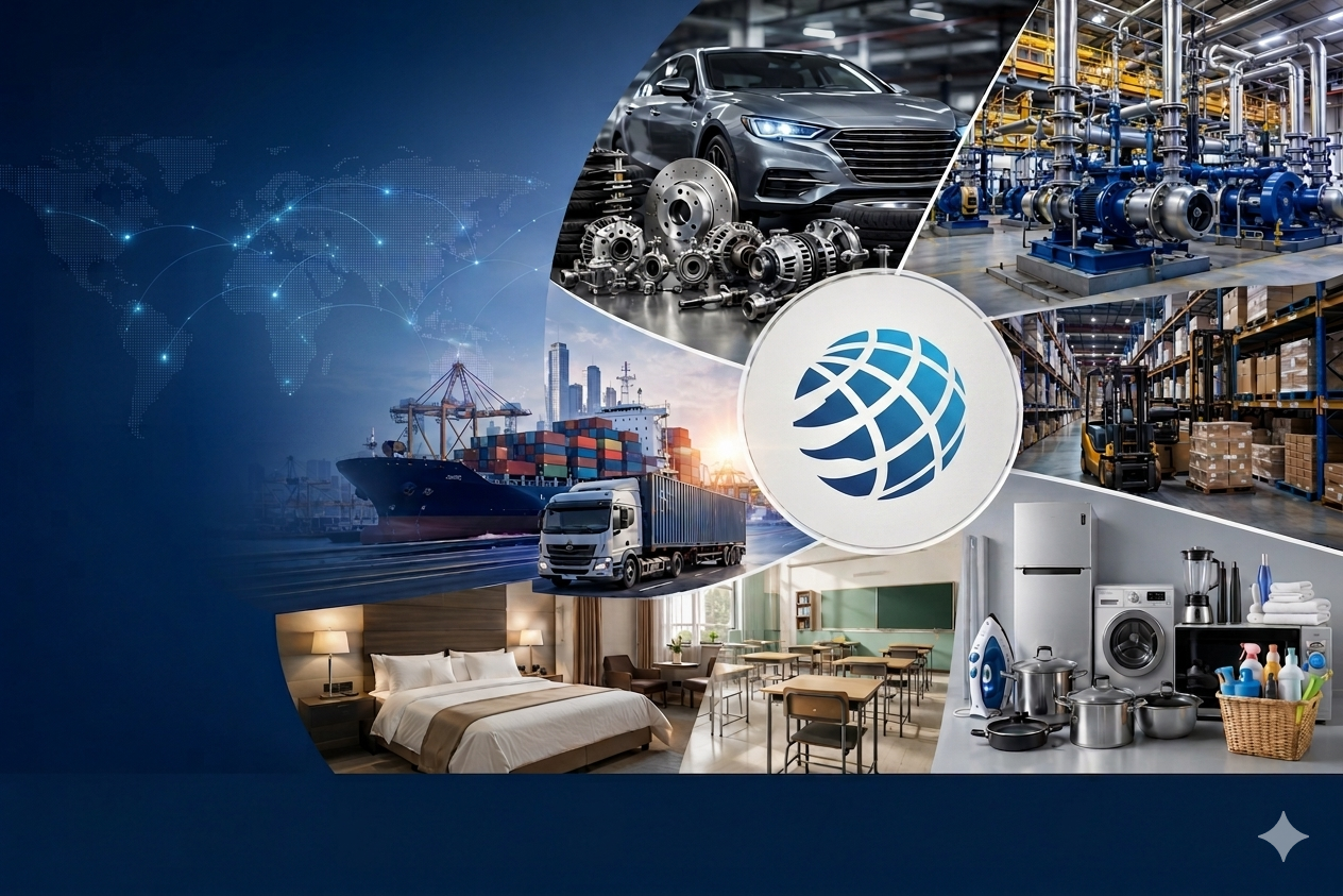 ETIL global supply across automotive, industrial, logistics, hospitality, education, and household sectors